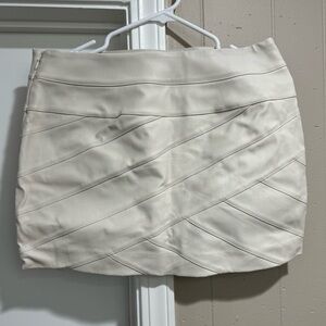 Express Pleather White Women's Skirt